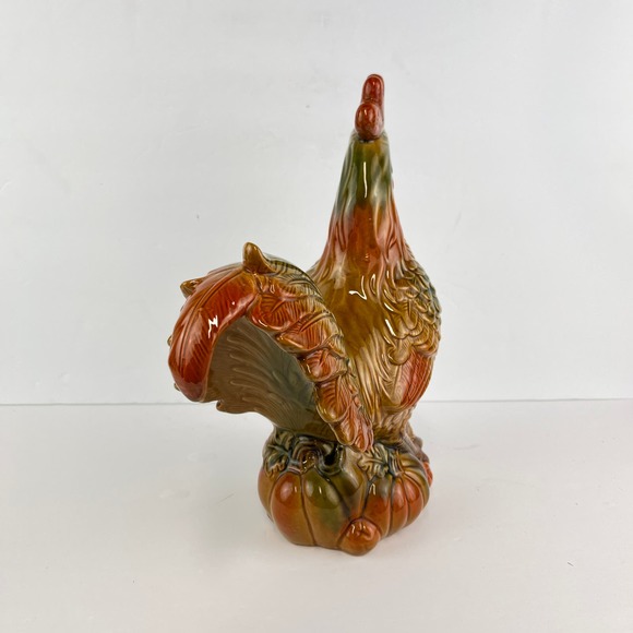 Ceramic Rooster Figurine 12 Inch High Glazed - Picture 4 of 9